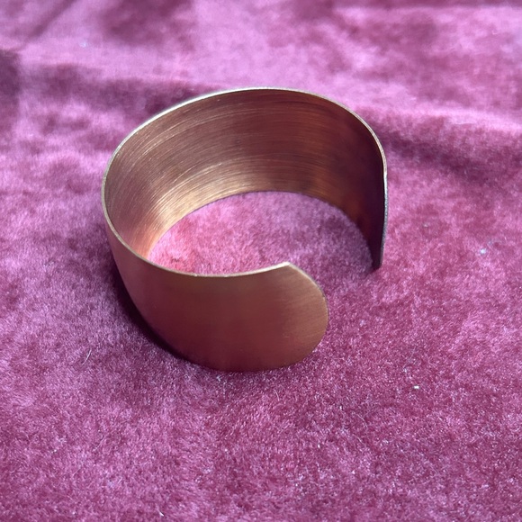 VINTAGE GENUINE SOLID COPPER CUFF BANGLE BRACELET - Picture 2 of 2